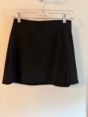 American Eagle Outfitters Black Mini Skort with Small Side Slit
